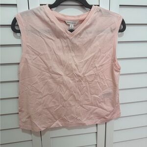 Banana Republic Pink V-Neck Sleeveless Tank